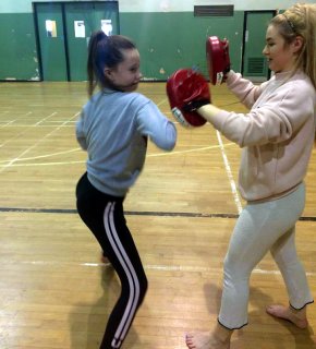 YMCA girls training image showing training at YMCA